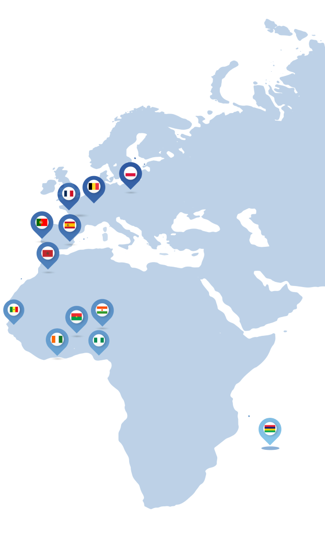 carte du monde centrée europe