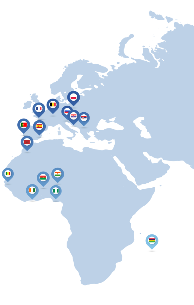 carte du monde centrée europe